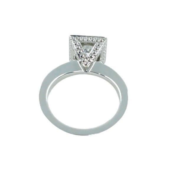 Platinum Pyramid Princess Diamond Engagement Ring - Chris Correia