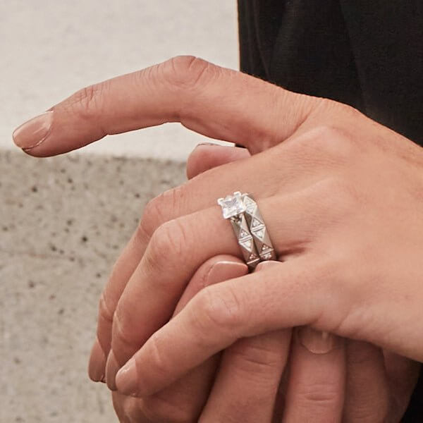 Platinum 'Sugarloaf' Pave Engagement Ring - Chris Correia