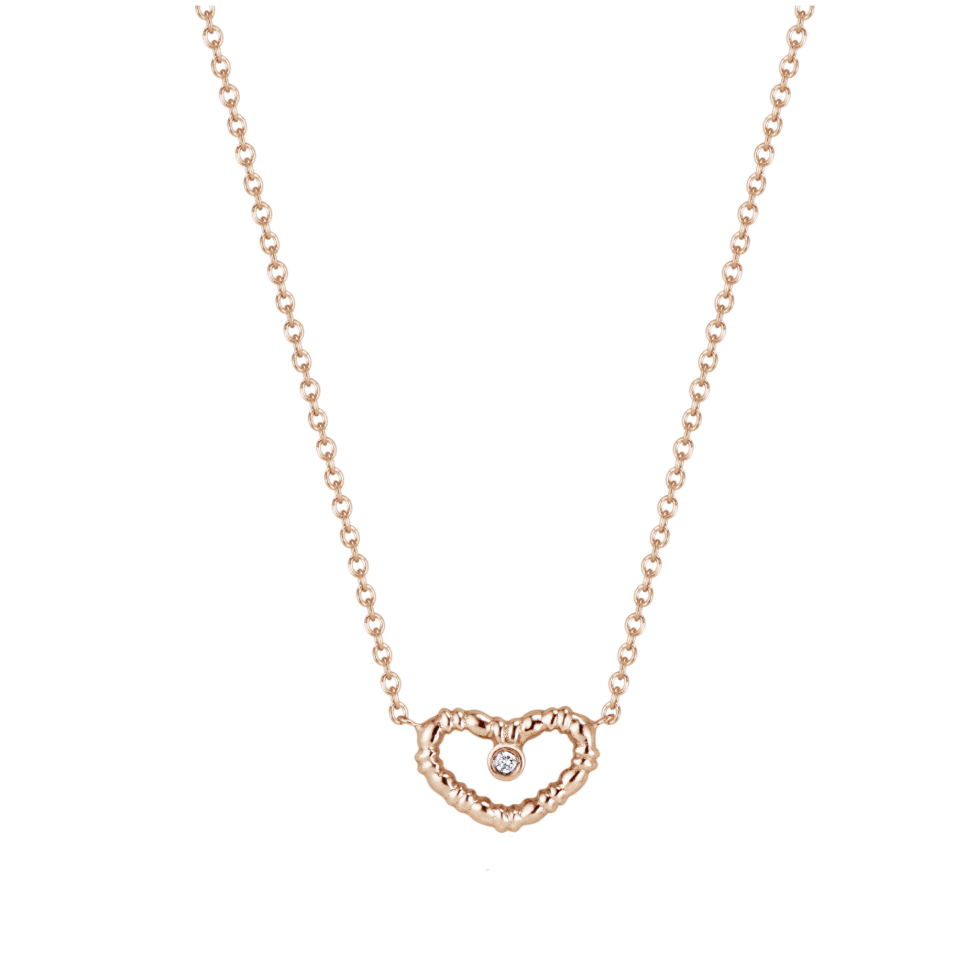 18Kt Rose Gold Mini 'Gumdrop' Diamond Reversible Necklace - Chris Correia