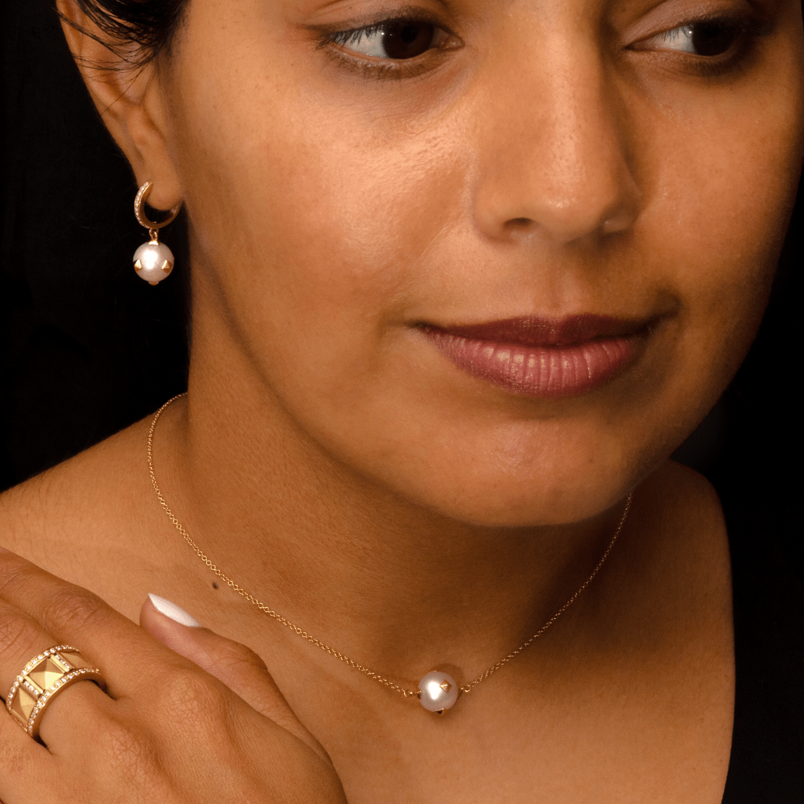 18Kt Yellow Gold Fresh Water Pearl Necklace - Chris Correia