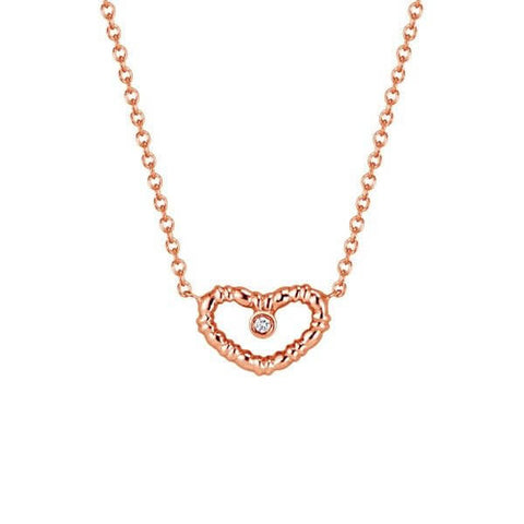 18Kt Rose Gold Mini 'Gumdrop' Diamond Reversible Necklace - Chris Correia