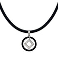 18Kt White Gold Art Deco Diamond Rubber Choker Necklace - Chris Correia