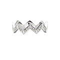 18Kt White Gold CHEVRON Diamond Band Ring - Chris Correia