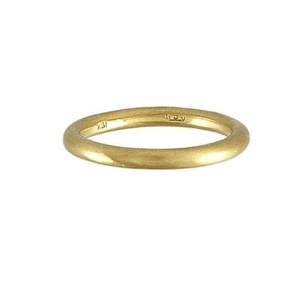 18Kt Yellow Gold 2.5mm Round Band Ring - Chris Correia