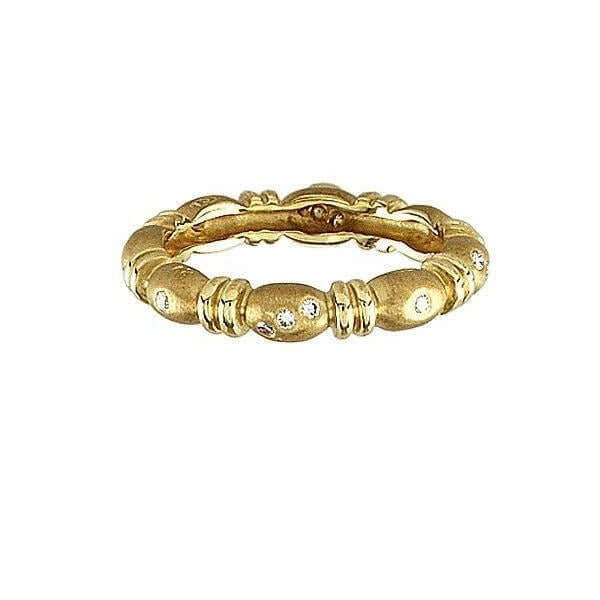 18Kt Yellow Gold 'Gumdrop' Diamond Band Ring - Chris Correia