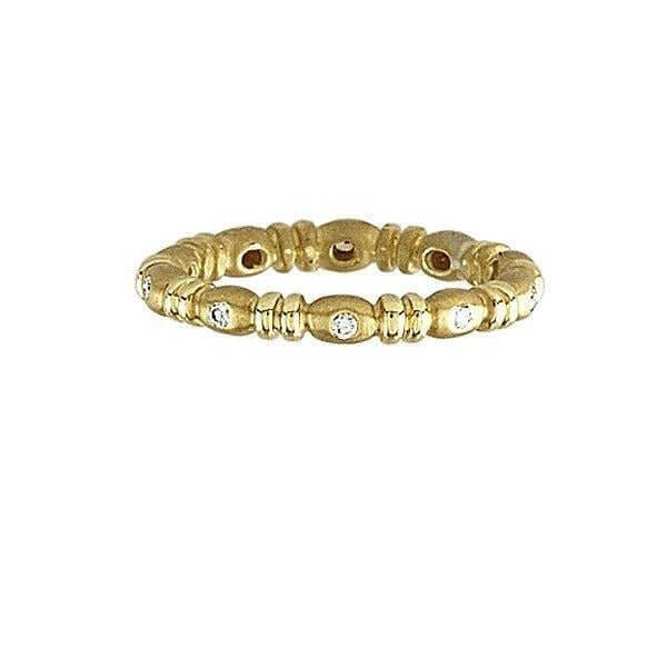 18Kt Yellow Gold Skinny 'Gumdrop' Diamond Band Ring - Chris Correia