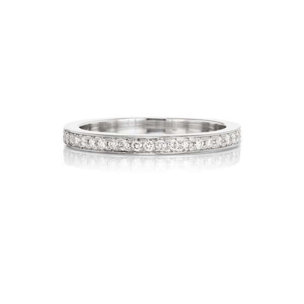 Platinum 2mm Diamond Band Ring - Chris Correia