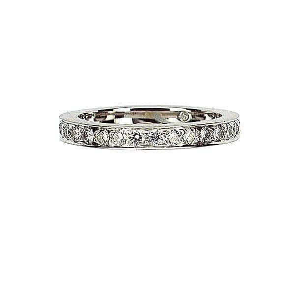 Platinum 3mm Diamond Band Ring - Chris Correia