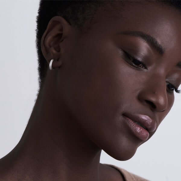 Platinum Diamond Small Hoop Huggy Earrings - Chris Correia