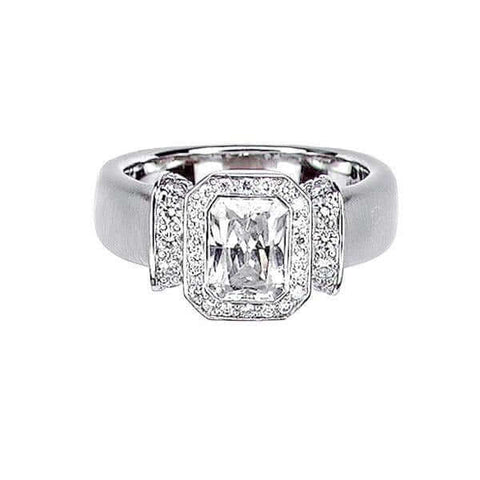 Platinum Emerald Cut Diamond Engagement Ring - Chris Correia