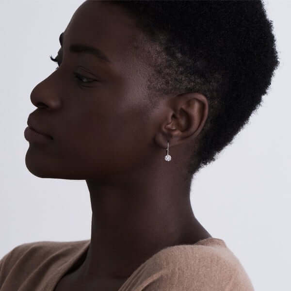 Platinum 'Gumdrop' Diamond Leverback Earring - Chris Correia