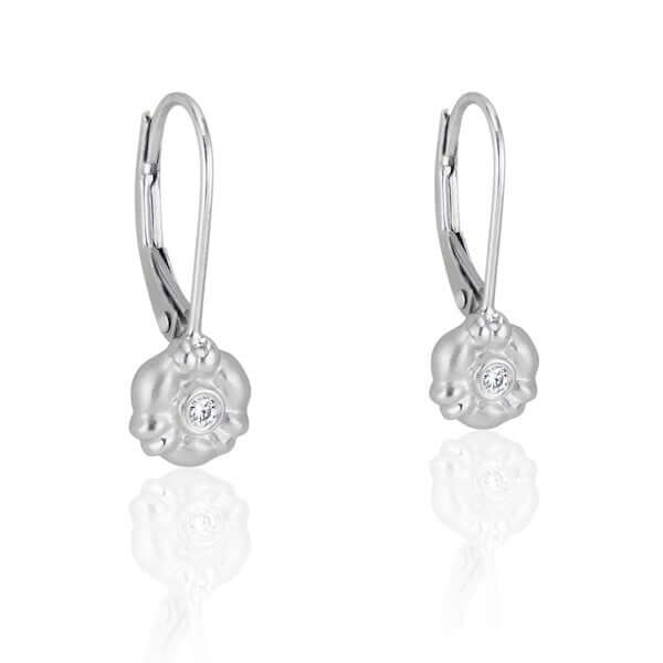 Platinum 'Gumdrop' Diamond Leverback Earring - Chris Correia