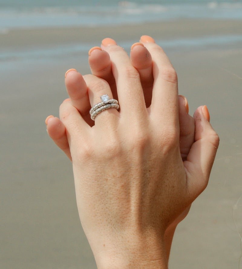 Platinum 'Gumdrop' Round Diamond Prong Engagement Ring - Chris Correia