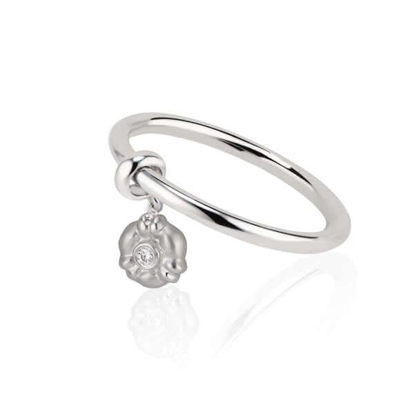 Platinum 'Gumdrop' Swivel Ring - Chris Correia