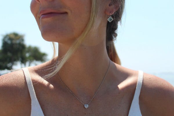 Platinum Heart Shape Diamond Necklace - Chris Correia