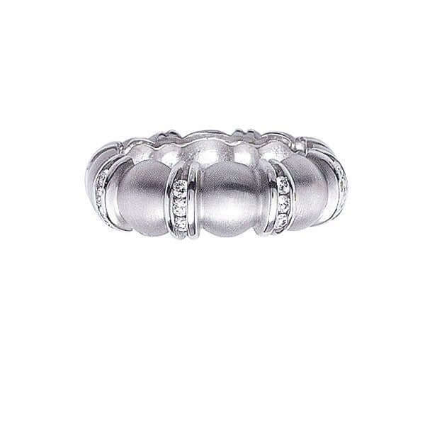 Platinum Large 'Gumdrop' Diamond Band Ring - Chris Correia