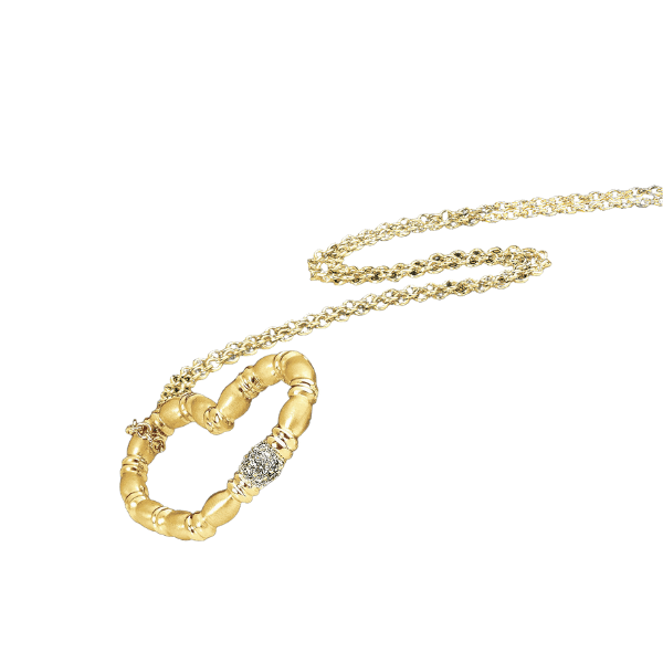 Platinum Large 'Gumdrop' Heart Necklace - Chris Correia