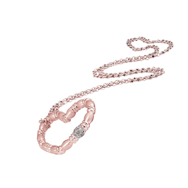 Platinum Large 'Gumdrop' Heart Necklace - Chris Correia