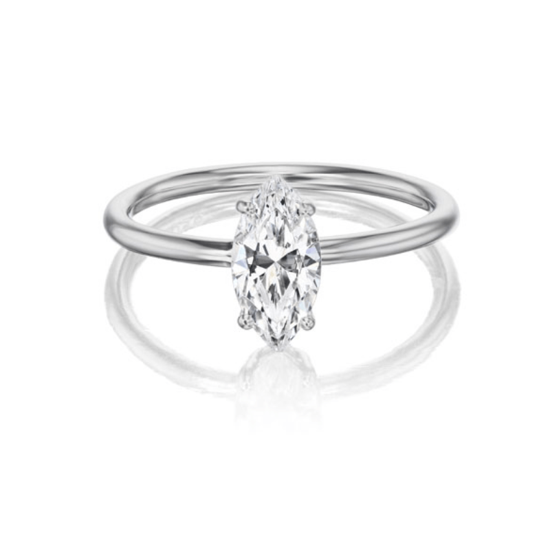 Platinum Marquis Diamond Engagement Ring - Chris Correia