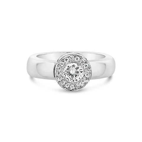 Platinum Round Diamond Engagement Ring - Chris Correia