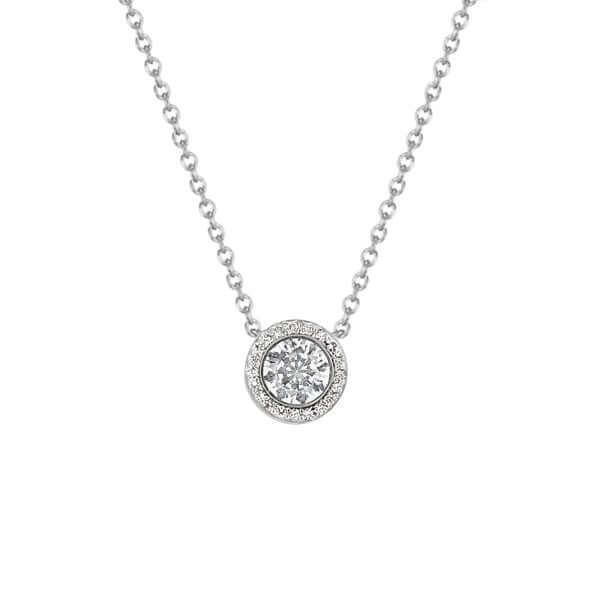 Platinum Round Diamond Necklace - Chris Correia