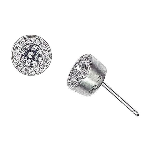 Platinum Round Diamond Stud Earrings - Chris Correia