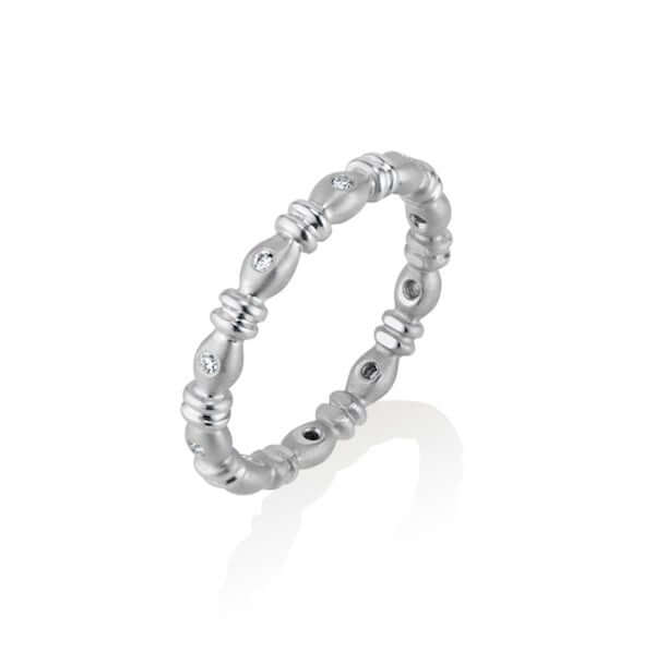 Platinum Skinny 'Gumdrop' Diamond Band Ring - Chris Correia