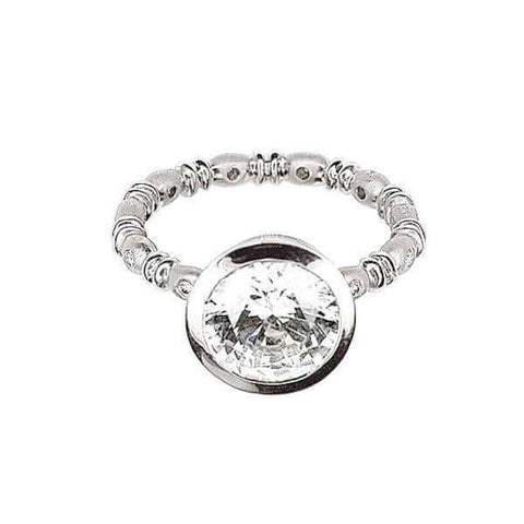 Platinum Skinny 'Gumdrop' Round Diamond Engagement Ring - Chris Correia