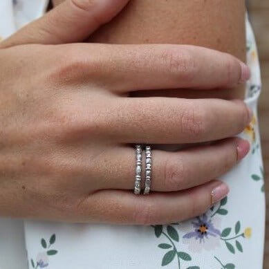 Platinum Skinny 'Sugarloaf' Diamond Band Ring - Chris Correia