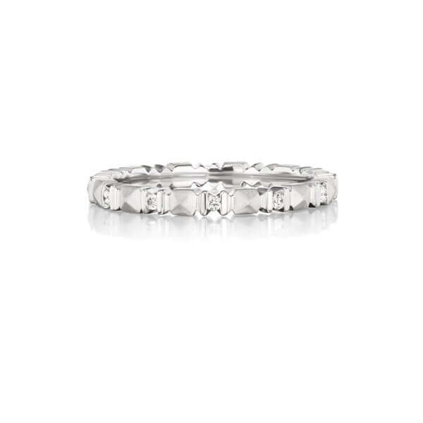 Platinum Skinny 'Sugarloaf' Diamond Band Ring - Chris Correia