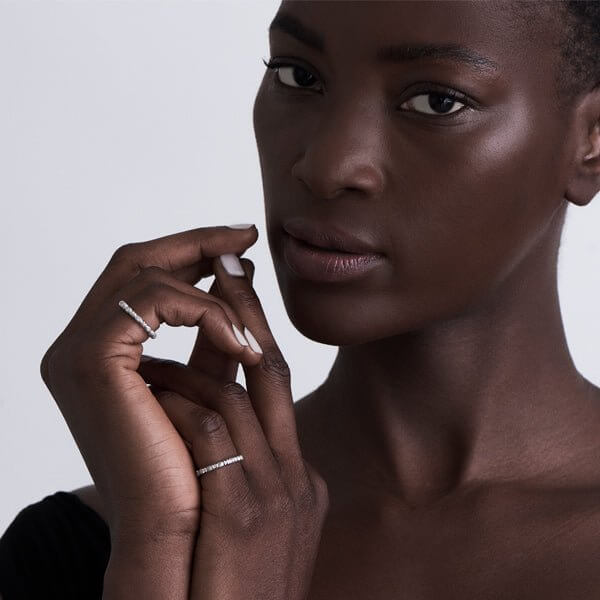 Platinum Skinny 'Sugarloaf' Diamond Band Ring - Chris Correia