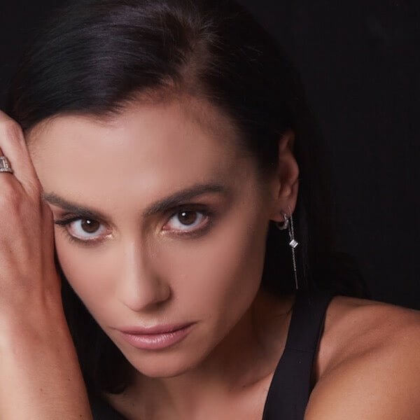 Platinum 'Sugarloaf' Diamond Hoop Earrings - Chris Correia