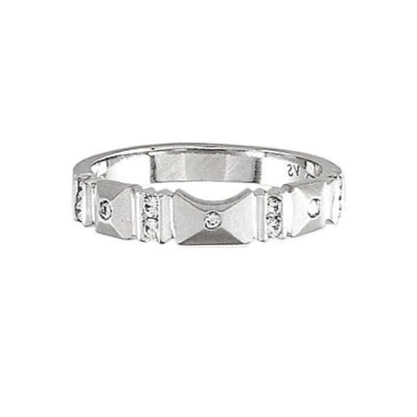 Platinum 'Sugarloaf' Diamond Wedding Band Ring - Chris Correia