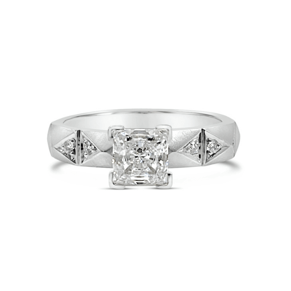 Platinum 'Sugarloaf' Pave Engagement Ring - Chris Correia